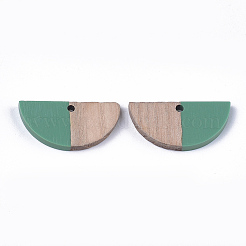 Colgantes semicírculo de resina y madera&nbsp;LS-RESI-S358-54D