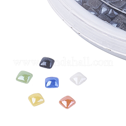 Cabochons manuels en porcelaine plaquée de 6 couleurs&nbsp;PORC-JP0001-04