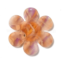 Gros pendentifs en acrylique bicolore&nbsp;OACR-B008-D04