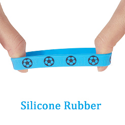 PVC-Fußball-Schlüsselanhänger und Silikonkordel-Armbänder&nbsp;SJEW-GF0001-01