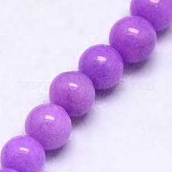 Chapelets de perles rondes en jade de Mashan naturelle&nbsp;G-D263-12mm-XS24