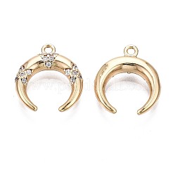 Ciondoli in ottone zirconi chiari micro pavé&nbsp;KK-Q764-011