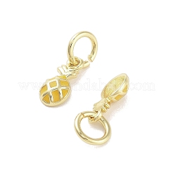 Ciondoli smaltati in ottone placcato a cremagliera&nbsp;KK-M293-45G