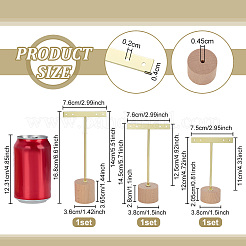 3 Satz 3 Stile Eisen T-Bar Ohrring Displayständer&nbsp;EDIS-FG0001-73A
