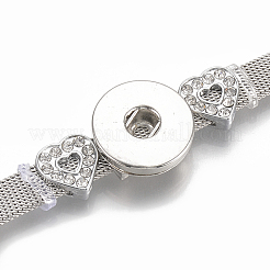 Aluminium-Strass-Schnappbandarmbandherstellung&nbsp;BJEW-S136-02