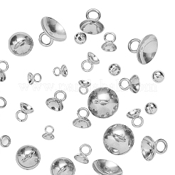 100 pz 5 stile 304 acciaio inossidabile perlina pendente cap bails&nbsp;STAS-CJ0001-151