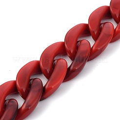 Acryl Bordsteinkette für DIY Schlüsselanhänger&nbsp;HJEW-JM00399-M