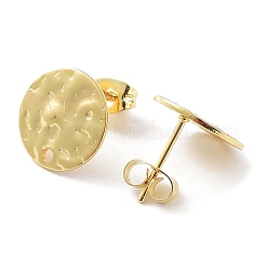 201 Edelstahl flache runde Ohrstecker Zubehör&nbsp;X-STAS-K259-19C-G