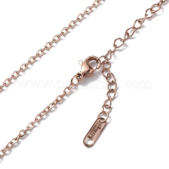 Ionenplattierung (IP) 304 Edelstahl Kabelkette Halskette für Männer Frauen&nbsp;NJEW-K245-025C