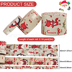 3 ruban en polyester à 3 styles sur le thème de Noël&nbsp;OCOR-BC0005-41B