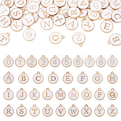 36 Stück 36 Stile Buchstaben a ~ z & Nummer 0~9 Legierung Emaille Charms&nbsp;ENAM-TA0003-11B