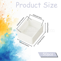 50 Uds. De sartenes de pintura de acuarela vacías de plástico&nbsp;AJEW-GF0014-20