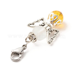 Décorations pendentif citrine naturelle&nbsp;HJEW-JM00599-05