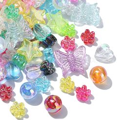 310pcs 5 Arten transparente Acrylperlen&nbsp;MACR-CJ0001-65