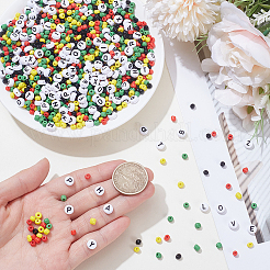 Kit de perles en verre (4 couleur) et 200 perles acryliques&nbsp;DIY-SC0033-85