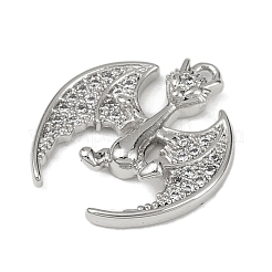 Messing micro pave klare zirkonia anhänger&nbsp;KK-L238-04P
