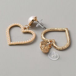 Boucles d'oreilles pendantes géométriques en perles d'imitation en plastique&nbsp;EJEW-WH0013-57C