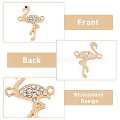 50 breloque connecteur en alliage jet et cristal strass&nbsp;FIND-DC0002-57