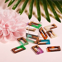 Colgantes de resina y madera de nogal&nbsp;RESI-SZ0001-14