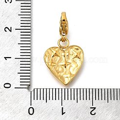 Herz 304 Edelstahl Strass Anhänger Dekorationen&nbsp;STAS-R159-50G-01