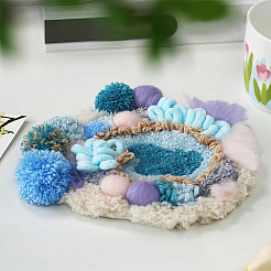 Kits de broderie à l'aiguille et au poinçon pour sous-verres DIY pour débutants&nbsp;DIY-WH20095-003D