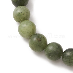 Stretch-Armbänder aus natürlicher chinesischer Jade mit runden Perlen für Damen&nbsp;BJEW-TA00282