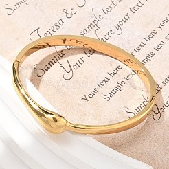 304 Edelstahl-Armreifen mit Scharnier für Damen&nbsp;AJEW-P127-14G