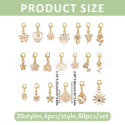 Decorazioni pendenti in lega 80 pz&nbsp;HJEW-FH00315