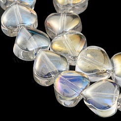 Brins de perles de verre transparentes plaquées de couleur ab&nbsp;X-EGLA-G037-09A-AB01