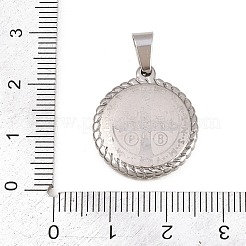 Pendentifs en acier inoxydable 304 anti-ternissement&nbsp;STAS-O065-18P