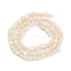 Fili di perle di perle d'acqua dolce coltivate naturali&nbsp;PEAR-P064-19B-04E