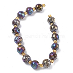 Galvanisierte natürliche Druzy Geode Kristallperlen Stränge&nbsp;G-G459-02K