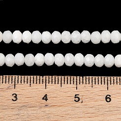 Brins de perles de jade blanc naturel teintées&nbsp;GG-CBAF9EE-A21-3x4mm