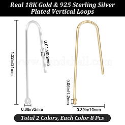 16 gancio in ottone 2 colori&nbsp;KK-BBC0027-32