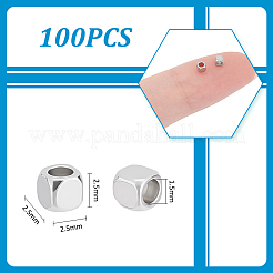 100 Stück 304 Edelstahlperlen&nbsp;STAS-UN0056-57