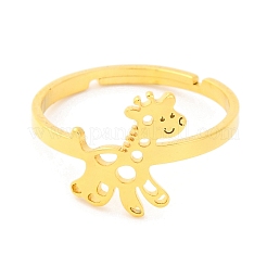 Bague réglable en acier inoxydable 201 pour femme&nbsp;RJEW-D082-04G