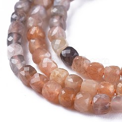 Natürliche sunstone Perlen Stränge&nbsp;G-E560-A14
