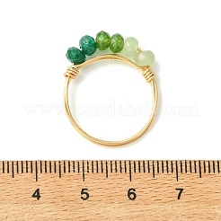 Bagues de doigt en jade naturel teint de Malaisie pour femmes&nbsp;RJEW-JR01108