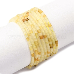 Chapelets de perles en jade topaze naturelle&nbsp;G-F808-E01-02