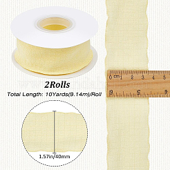 2 rotolo di nastro arricciato in poliestere per decorazioni da cucire&nbsp;OCOR-CY0003-18B