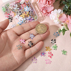 120 Stück 12 Farben Harzblumen-Cabochons&nbsp;MRMJ-CA0001-55