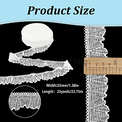 Bordure en tissu de dentelle à feuilles de polyester&nbsp;OCOR-WH0070-132A
