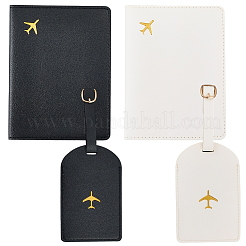 2 etichetta per bagaglio in pelle PU e 2 set di custodie per passaporto&nbsp;FIND-CL0001-14D