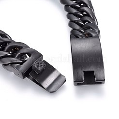 Bracciali con catene a maglie in acciaio inox 304&nbsp;BJEW-E346-27A-B