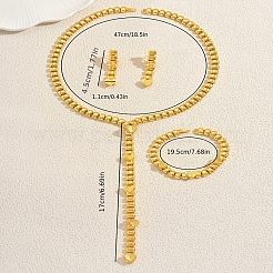 Vintage Eisenherz-Halsketten & Armbänder & Ohrringe-Sets für Hochzeitsfeiern&nbsp;MC6486