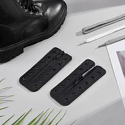 Schnürschuh-Reißverschlusseinsätze aus PU-Leder&nbsp;DIY-WH0671-072A
