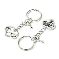 Schlüsselanhänger mit Anhänger aus Herzlegierung zum Valentinstag&nbsp;KEYC-FS0001-03