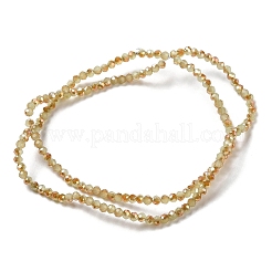 Chapelets de perles en rondelles facettées en verre électrolytique&nbsp;EGLA-D020-3x2mm-58