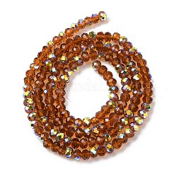 Chapelets de perles en verre transparent électrolytique&nbsp;EGLA-A046-01A-12