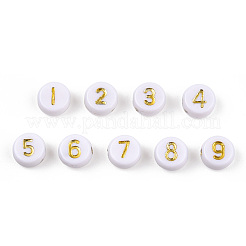Perline acrilico placcato&nbsp;X-PACR-R243-02